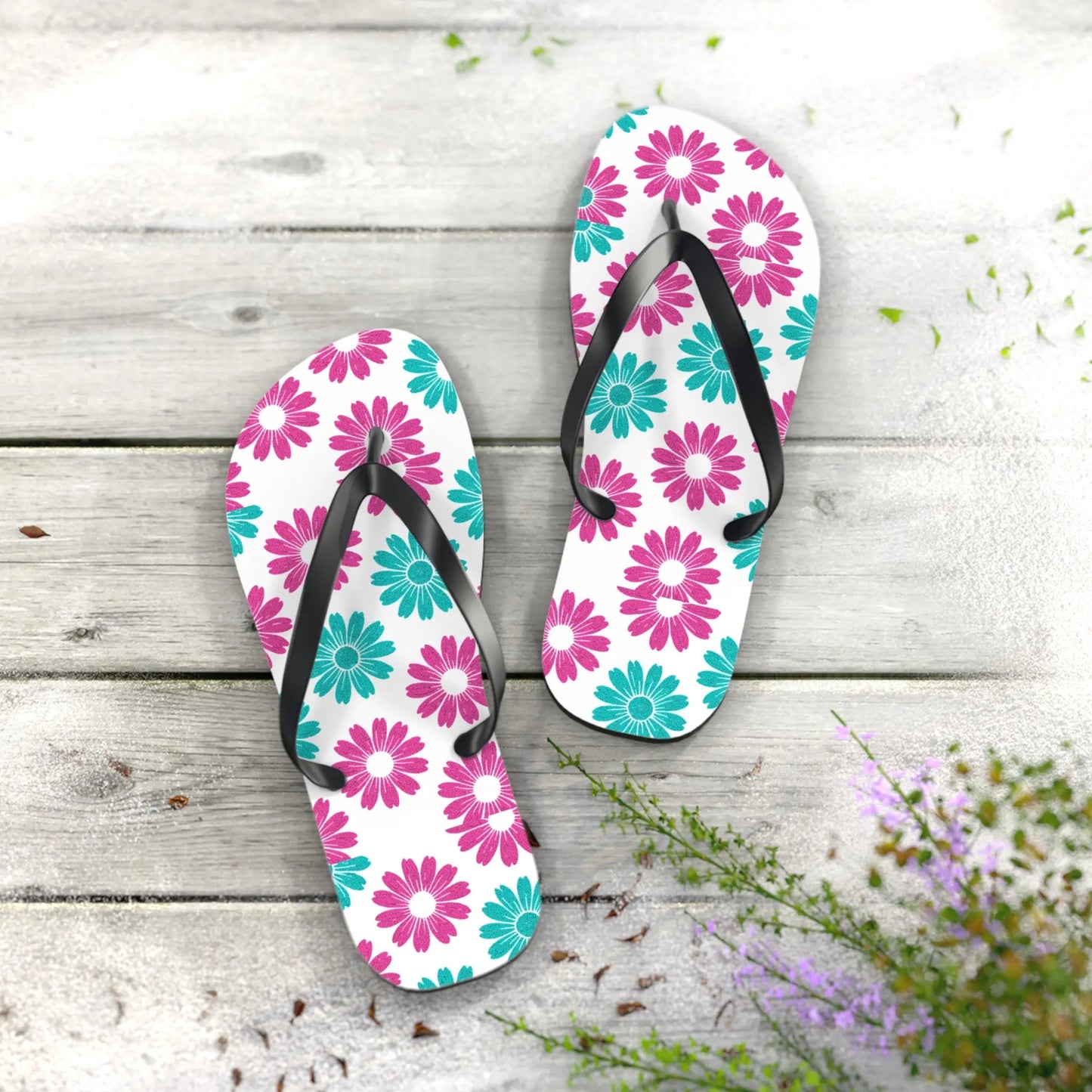 Flip Flops Pop Art Floral Printify