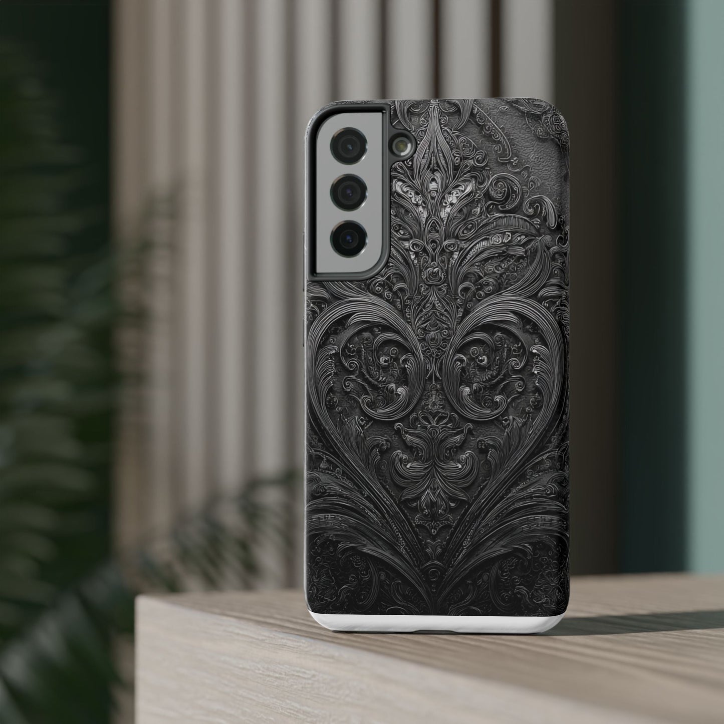 Phone Cases - Elegant Vintage Black Lace Design Printify