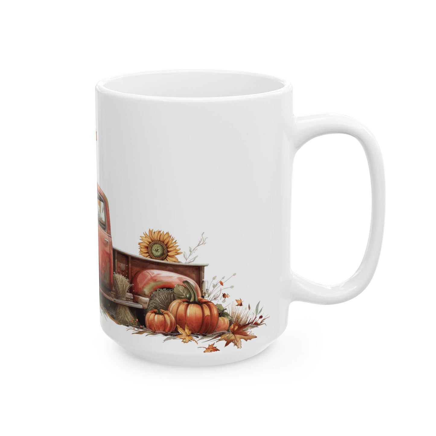 Autumn Harvest Ceramic Mug | Rustic Fall Coffee Cup | Thanksgiving Gift, Pumpkin Decor, Cozy Vibes, Harvest Season