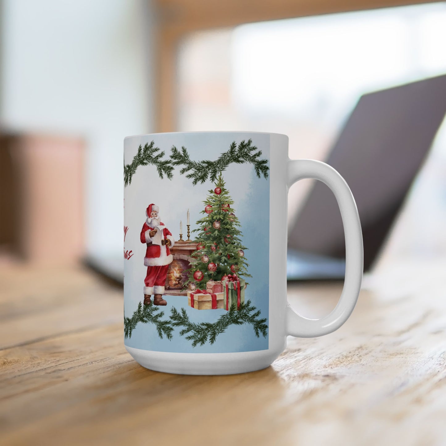 Merry Christmas Ceramic Mug, Holiday Gift, Festive Coffee Cup, Christmas Decor, Seasonal Beverageware