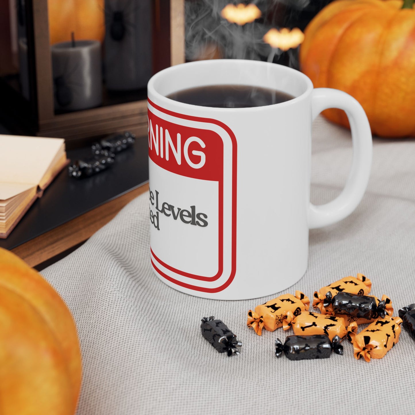 Warning Mug: Low Patience Levels Detected', Fun Coffee Cup, Gift for Coworkers, Office Humor, Birthday Present