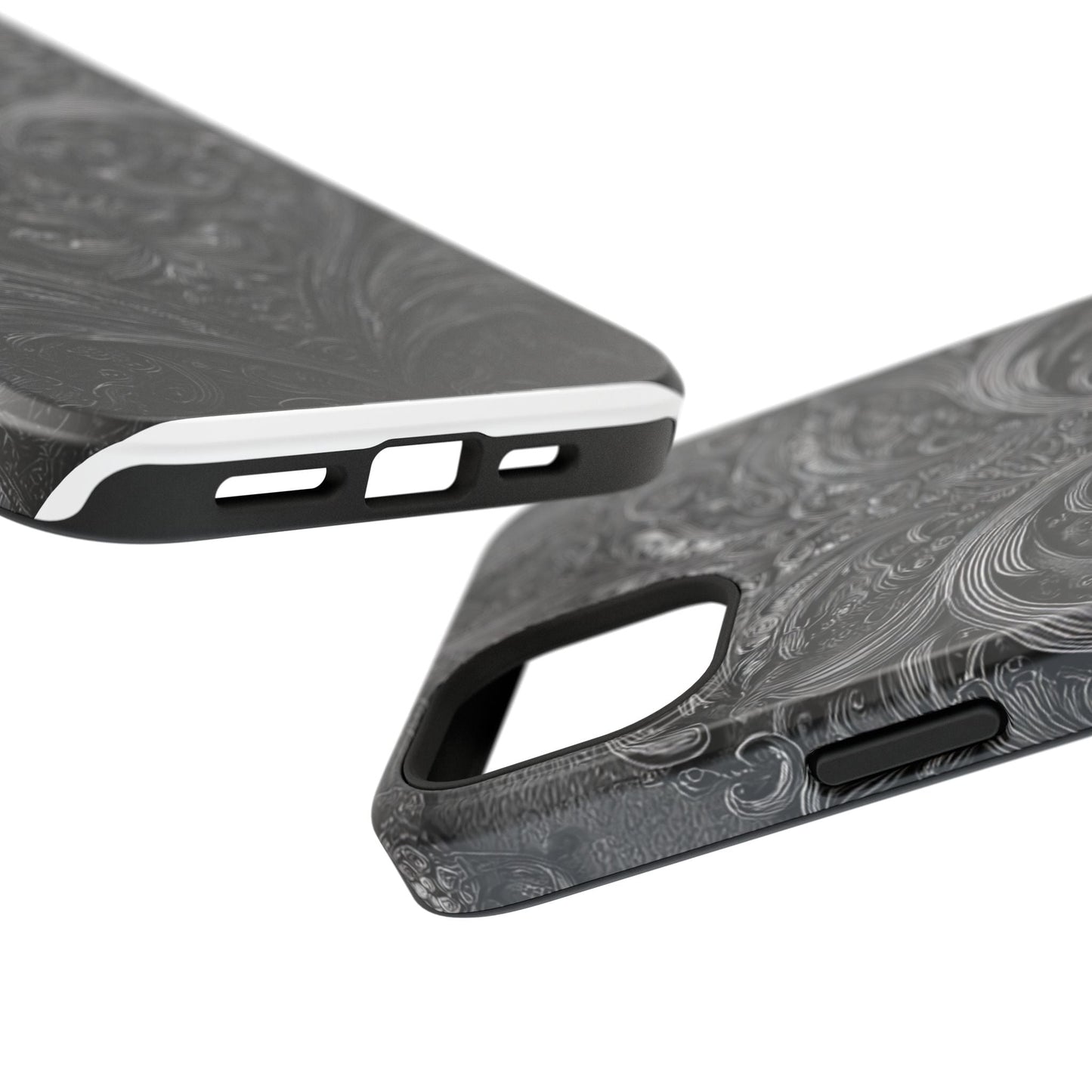 Phone Cases - Elegant Vintage Black Lace Design Printify