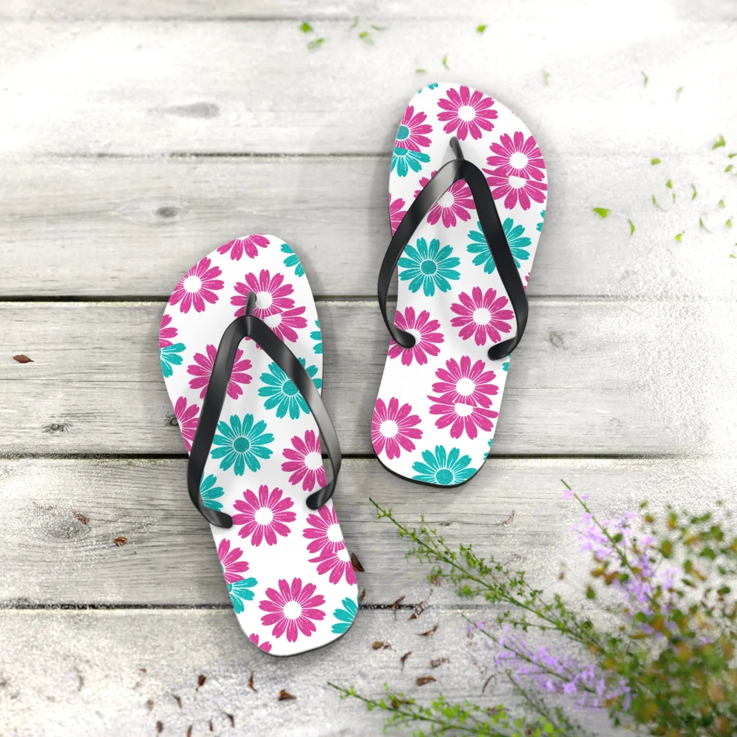 Flip Flops Pop Art Floral Printify