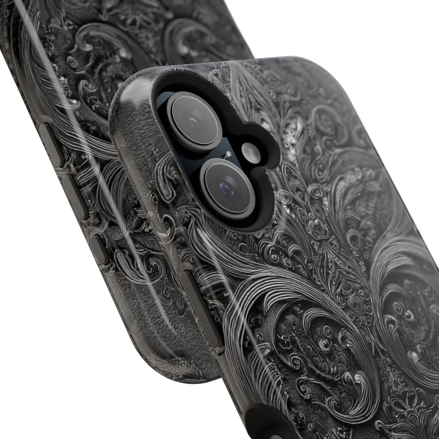 Phone Cases - Elegant Vintage Black Lace Design Printify