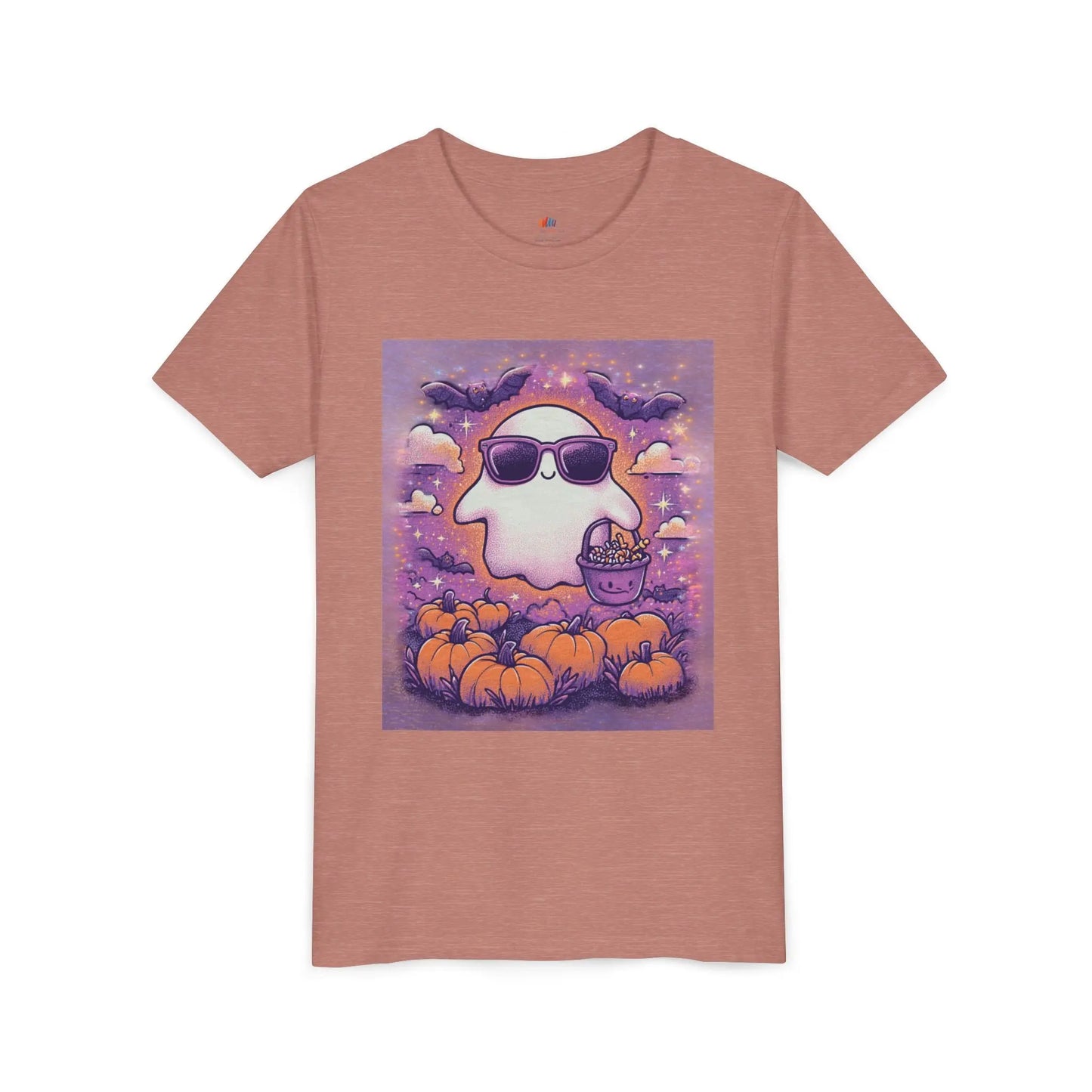 Adorable Ghost Halloween Tee, Youth Short Sleeve T-Shirt Printify