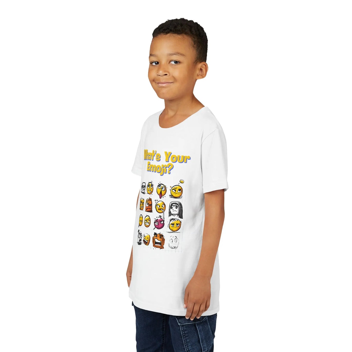 Youth Emoji T-Shirt: What's Your Emoji? Cute Summer Tee Printify