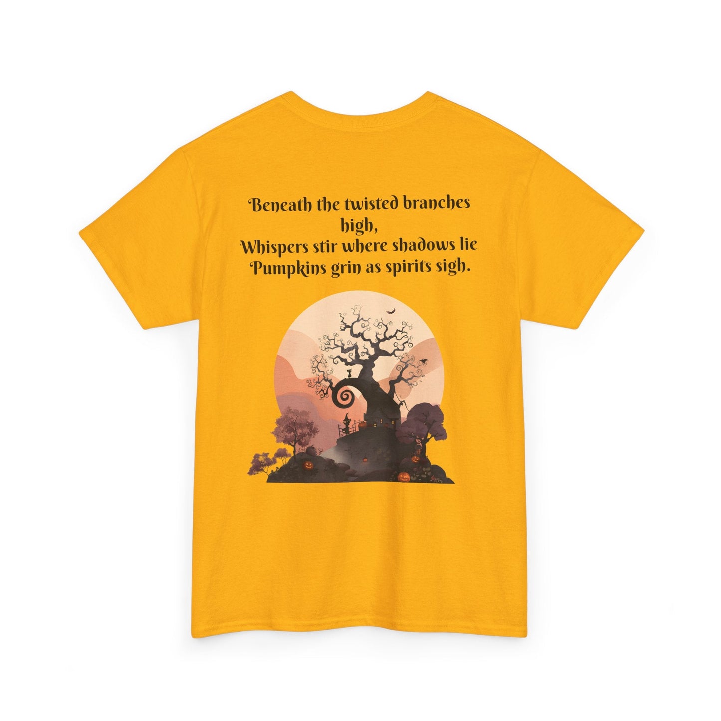 Spooky Sunset Tee, Halloween Shirt, Fall Apparel, Unisex Graphic Tee, Autumn Vibes, Cozy Casual Wear Printify