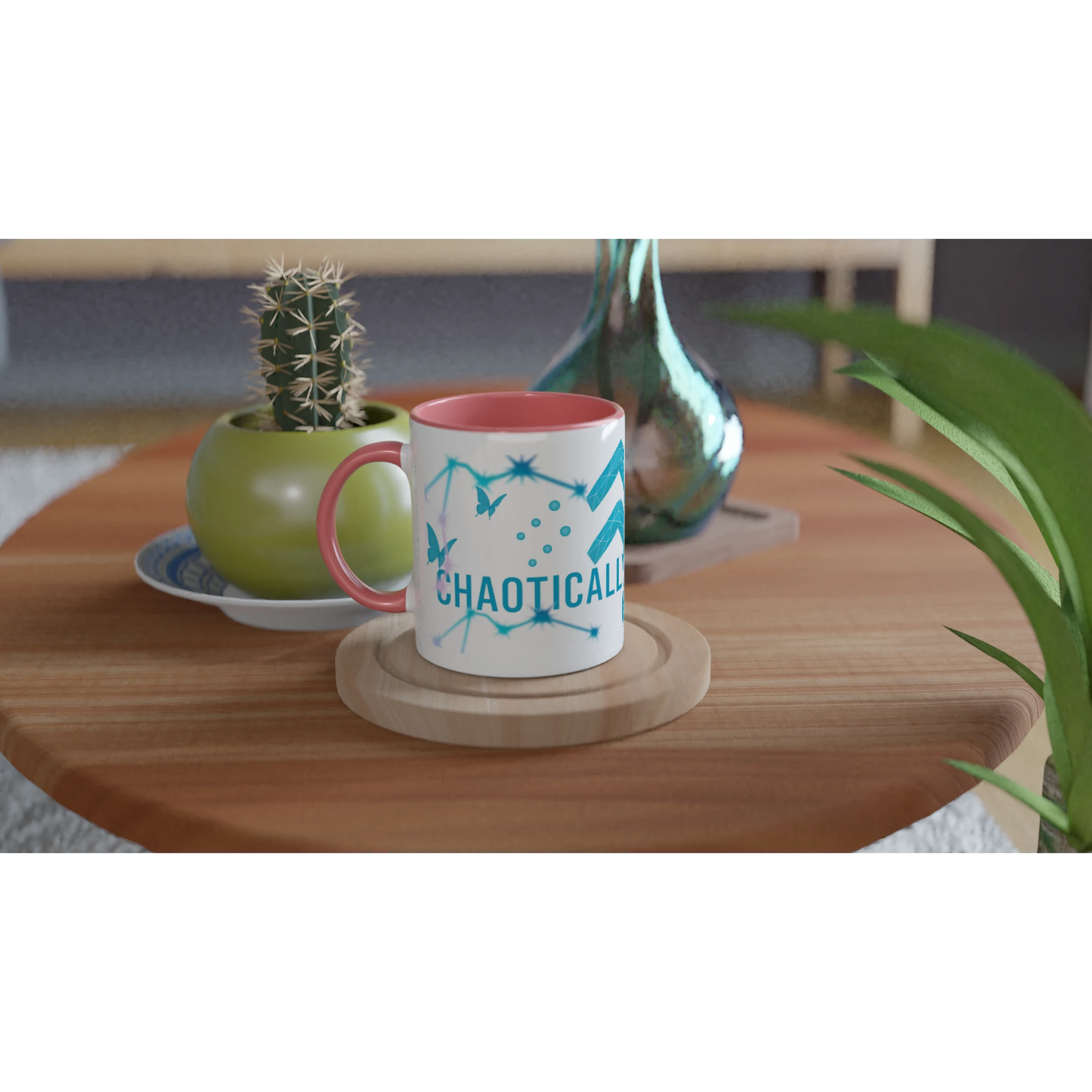 Zodiac Aquarius Ceramic Mug – Chaotically Composed - Glossy 11oz with Colored Accents | Unique Everyday Designz Home, Gifts & Apparel A Lid for Every Pot ~Everyday Designz~