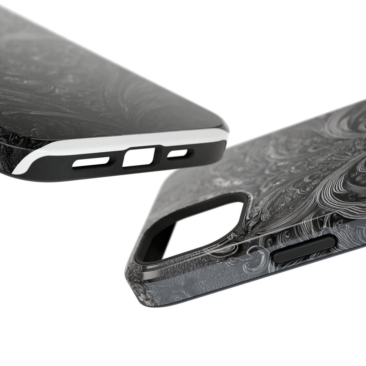 Phone Cases - Elegant Vintage Black Lace Design Printify