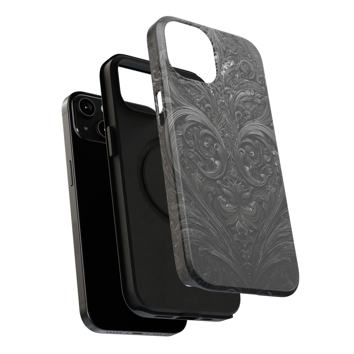 Phone Cases - Elegant Vintage Black Lace Design Printify