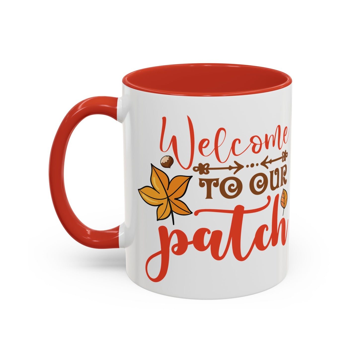 Accent Coffee Mug - Welcome to Our Patch Pumpkin Family Design