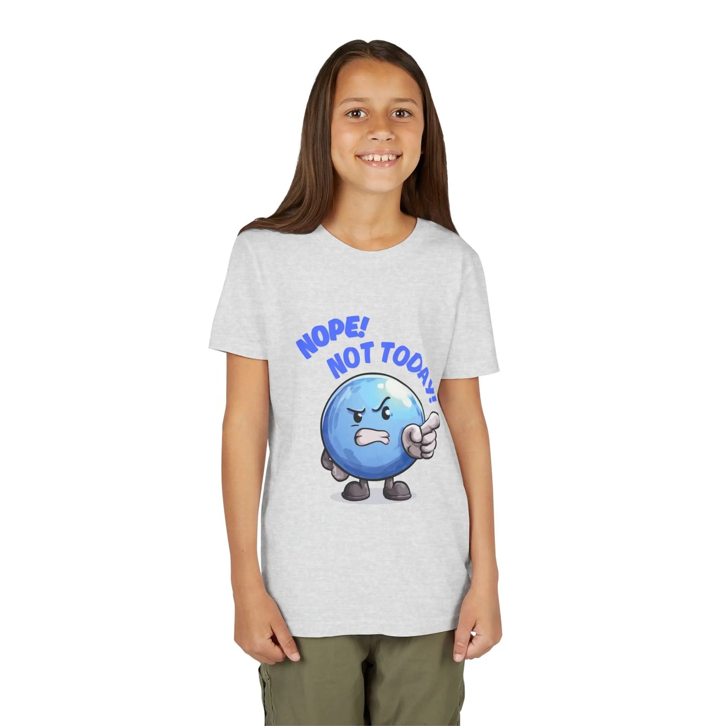 Funny Emoji Nope Not Today Youth Tee Printify