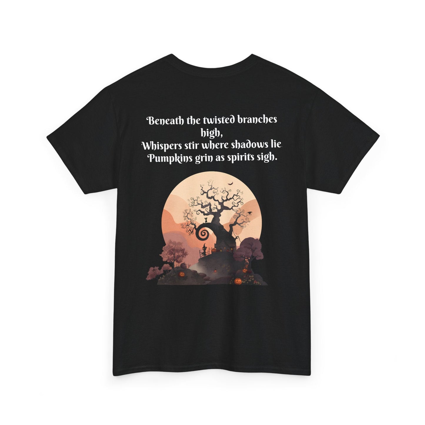 Spooky Sunset Tee, Halloween Shirt, Fall Apparel, Unisex Graphic Tee, Autumn Vibes, Cozy Casual Wear Printify