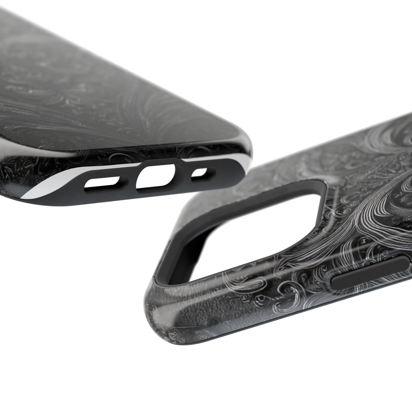 Phone Cases - Elegant Vintage Black Lace Design Printify