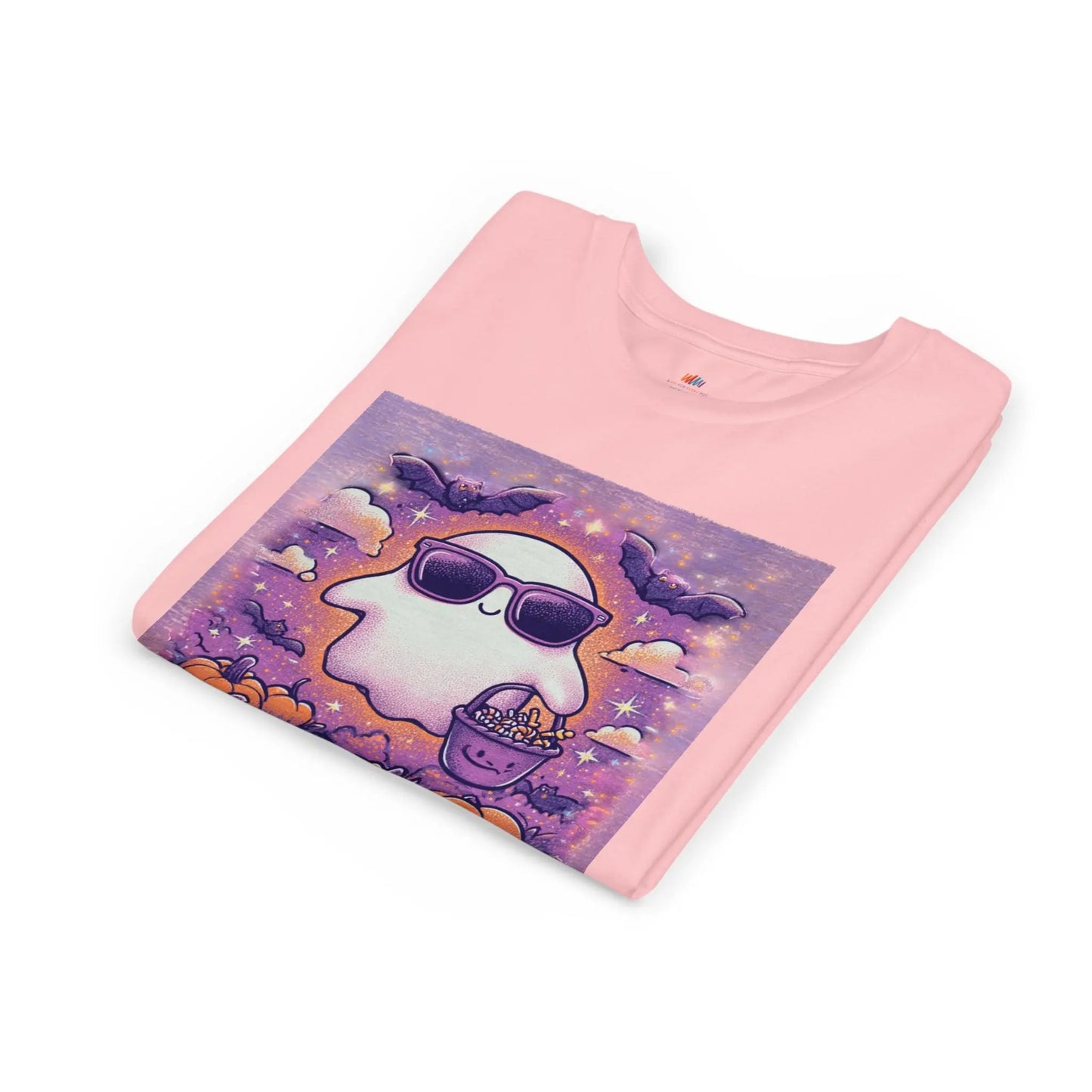 Adorable Ghost Halloween Tee, Youth Short Sleeve T-Shirt Printify