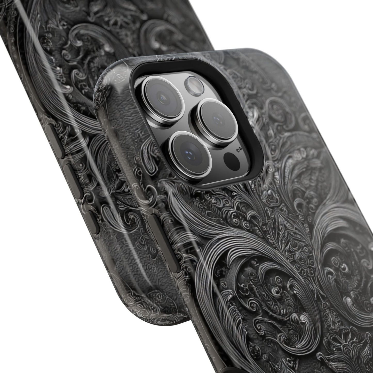 Phone Cases - Elegant Vintage Black Lace Design Printify