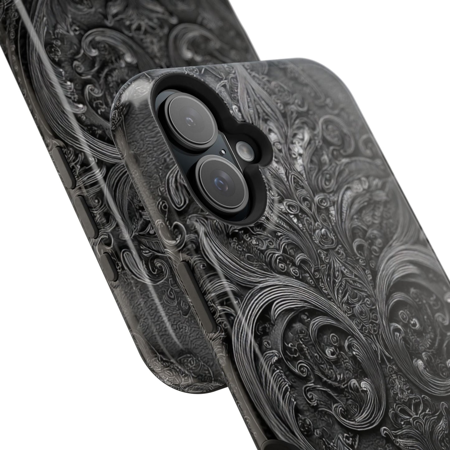 Phone Cases - Elegant Vintage Black Lace Design Printify