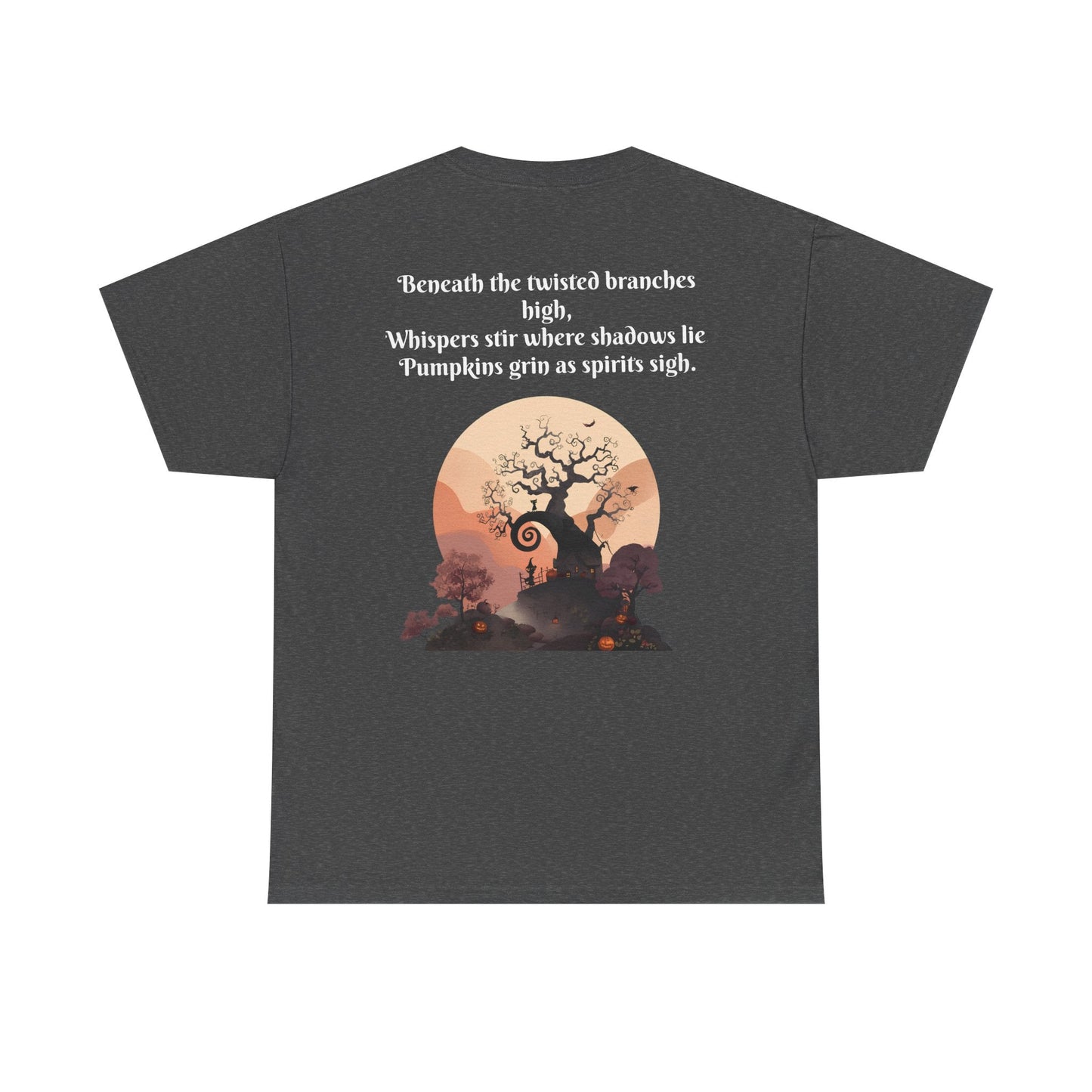 Spooky Sunset Tee, Halloween Shirt, Fall Apparel, Unisex Graphic Tee, Autumn Vibes, Cozy Casual Wear Printify
