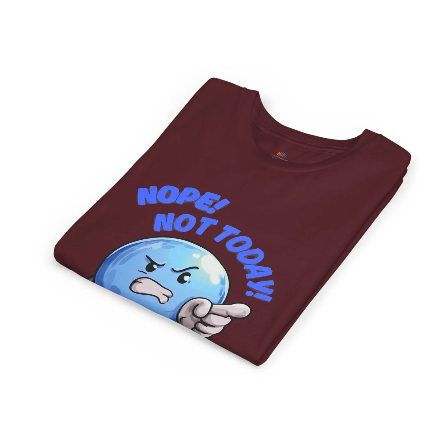 Funny Emoji Nope Not Today Youth Tee Printify