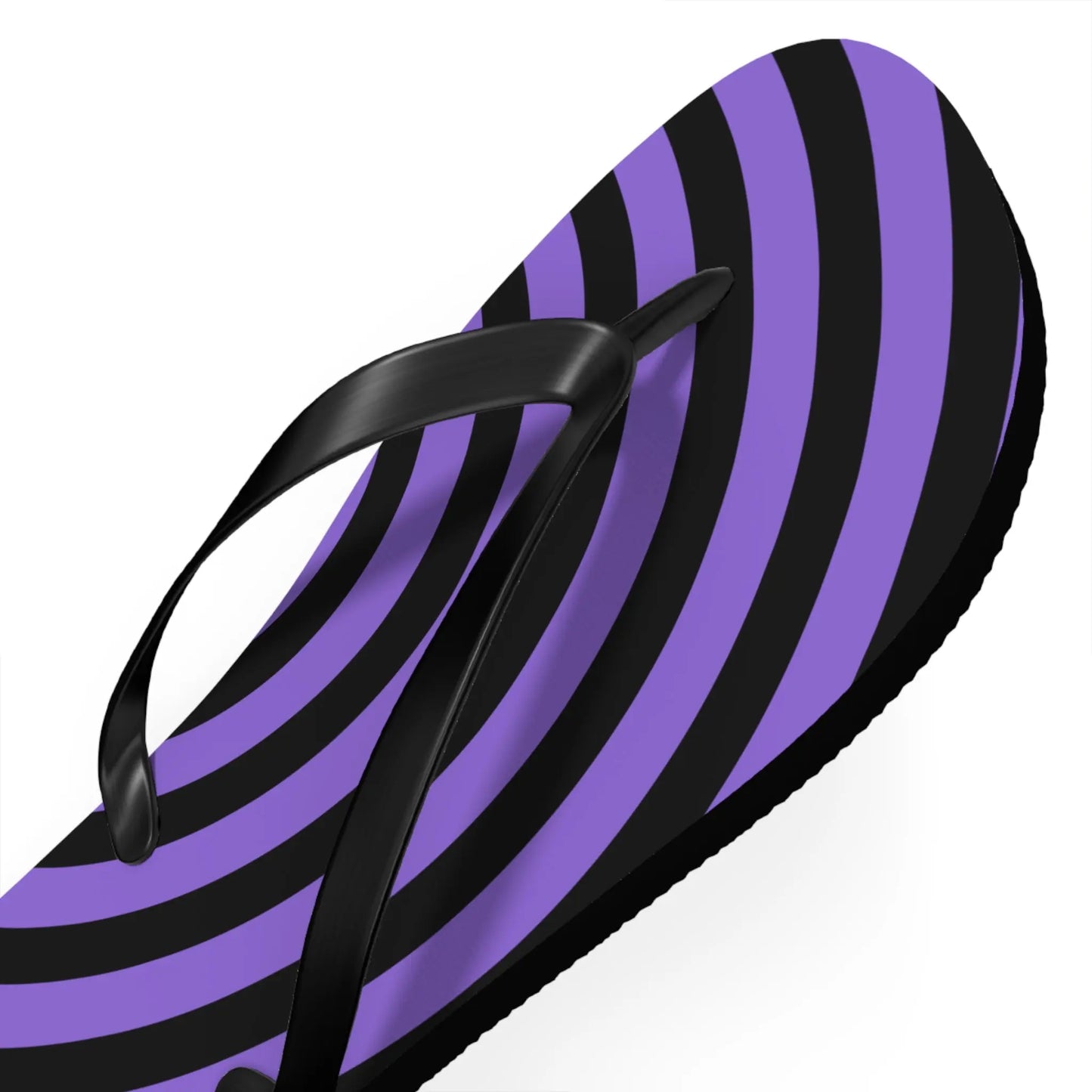 Spiral Flip Flops - Trendy Purple Design for Beach Days Printify