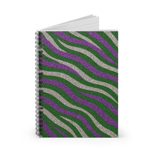 Vibrant Zebra Print Spiral Notebook, Stylish Journal, Gift for Students, School Supplies, Coloring Book, Note-taking, Office Decor Printify
