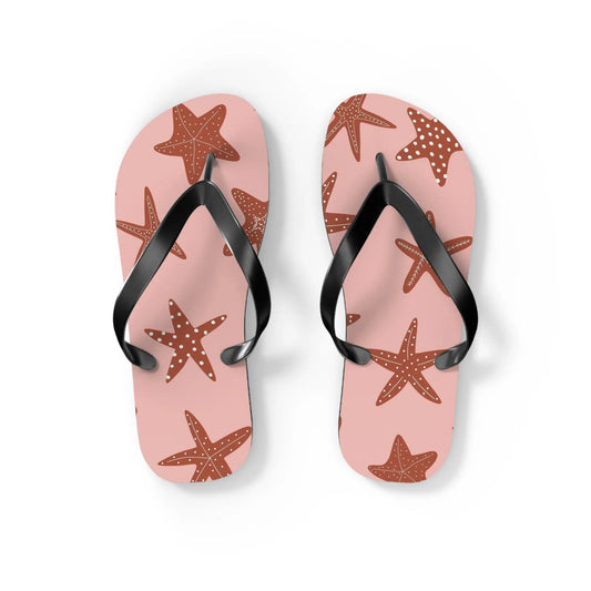 Cute Starfish Flip Flops for Beach, Summer, Pool Days, Vacation, Gift for Her, Nautical Printify