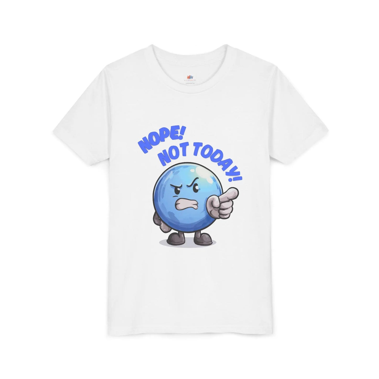 Funny Emoji Nope Not Today Youth Tee Printify