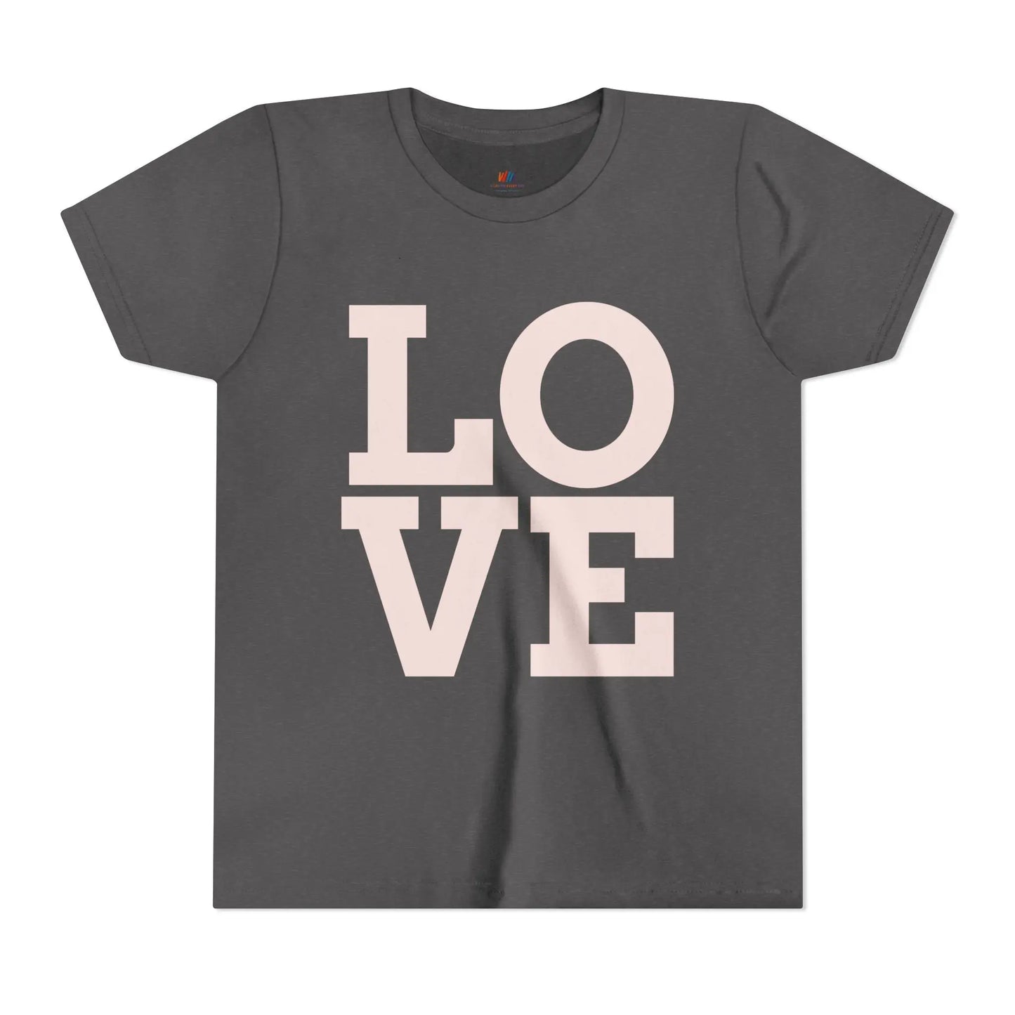 Youth Tee - Love Graphic T-Shirt, Cute Kids Shirt, Birthday Gift, Everyday Wear, Summer Outfit Printify