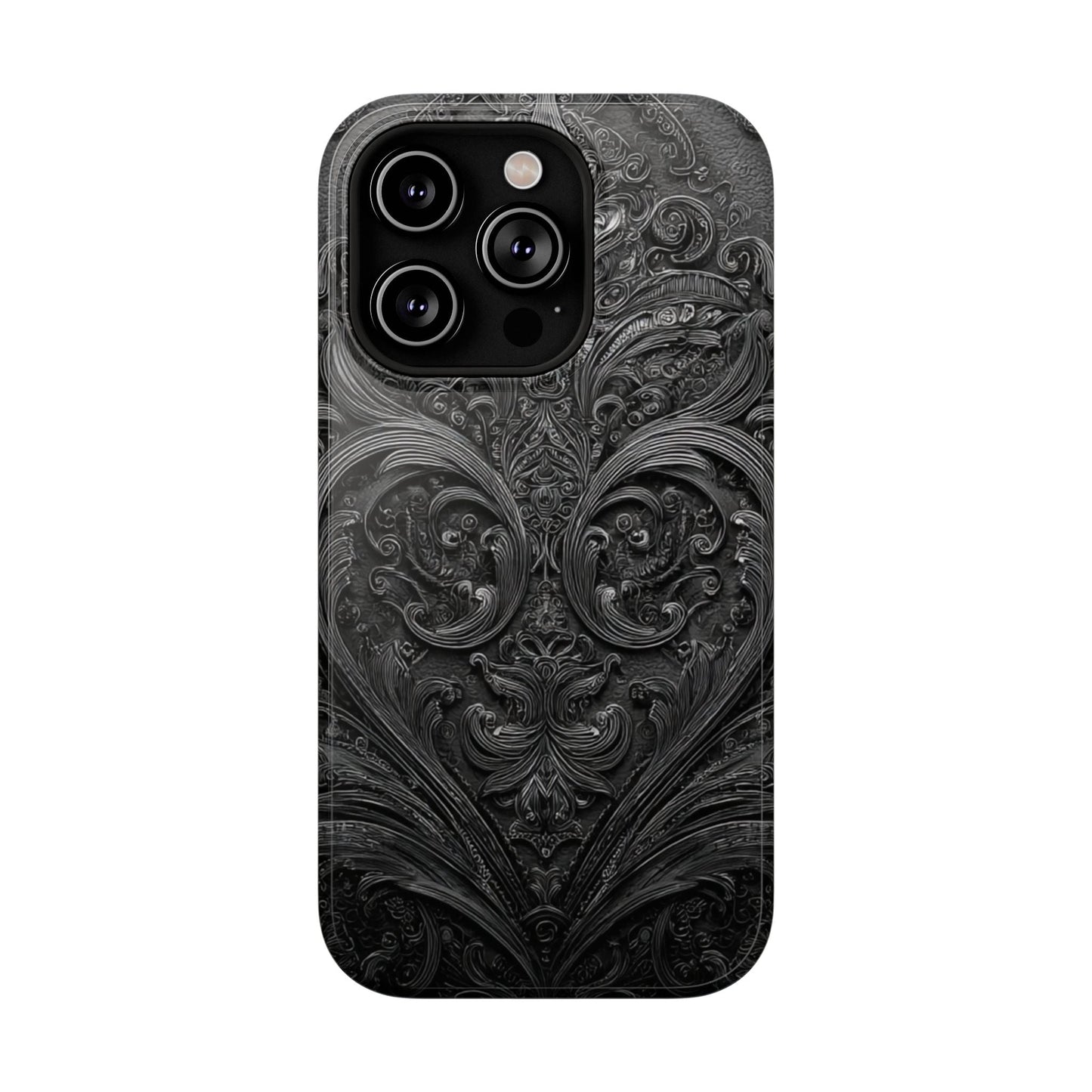 Phone Cases - Elegant Vintage Black Lace Design Printify
