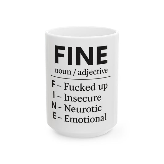 Funny Definition Ceramic Mug, Sarcasm Humor Quote Coffee Cup, 11oz, 15oz, Gift for Sarcastic Friends, L/R side of mug design upon request