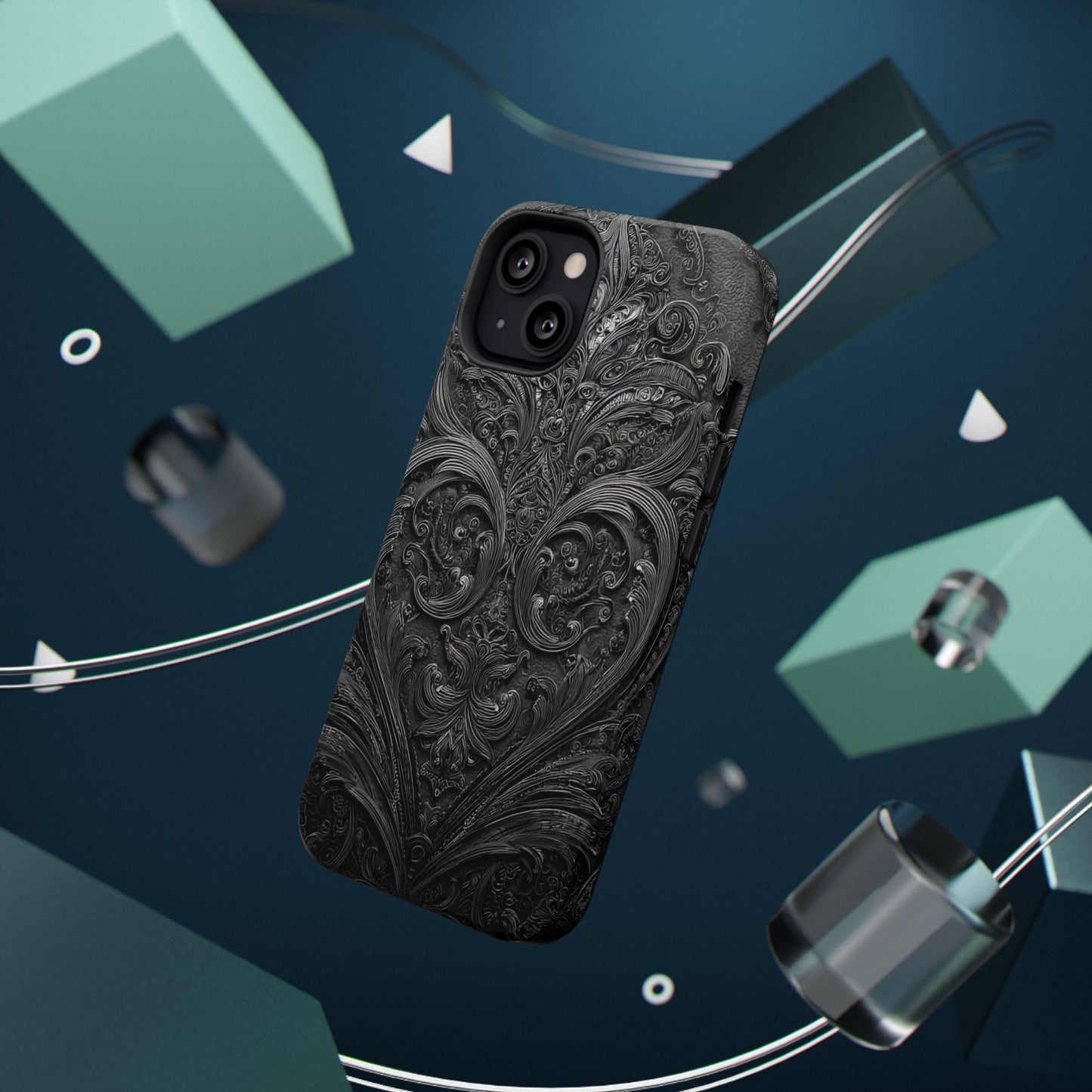 Phone Cases - Elegant Vintage Black Lace Design Printify