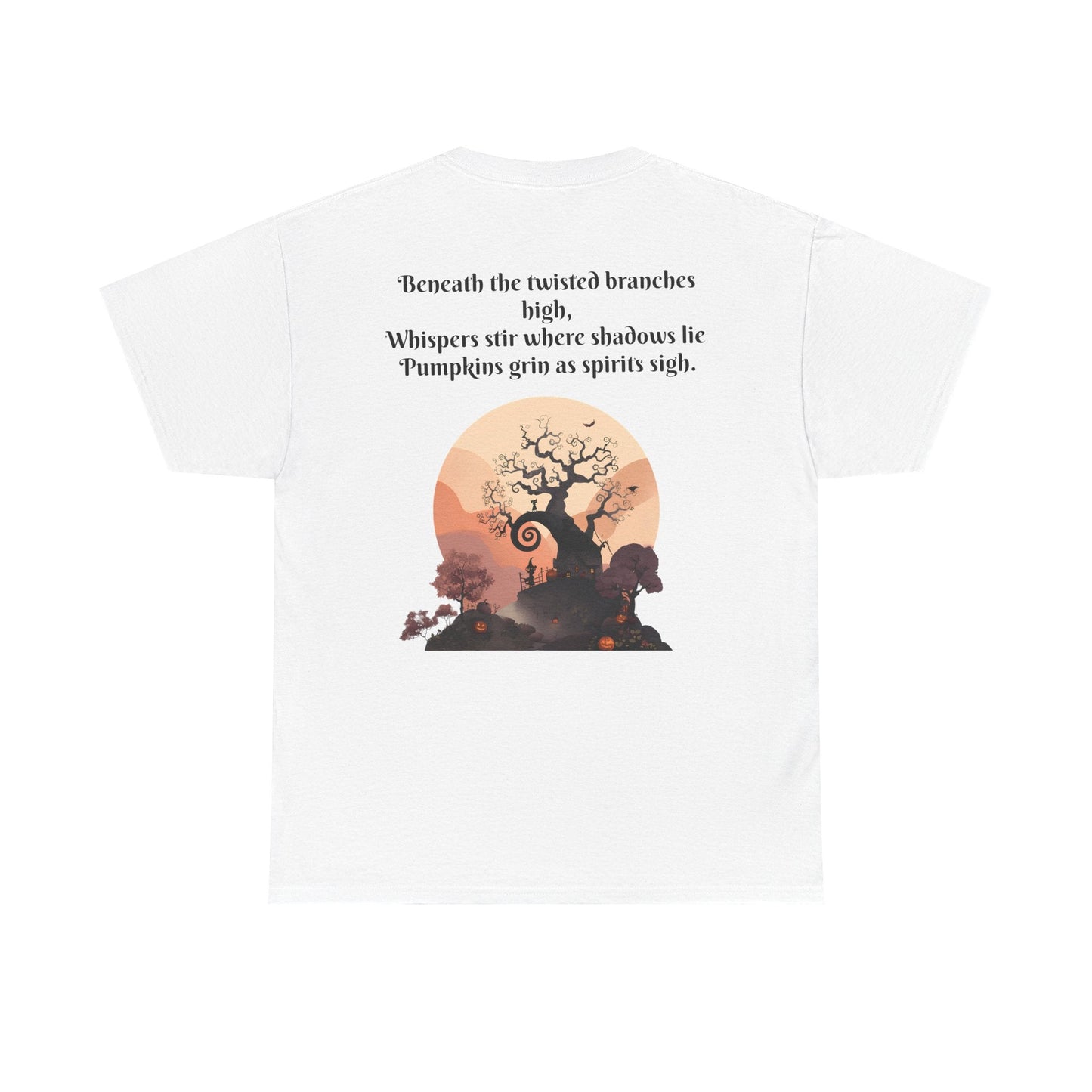 Spooky Sunset Tee, Halloween Shirt, Fall Apparel, Unisex Graphic Tee, Autumn Vibes, Cozy Casual Wear Printify