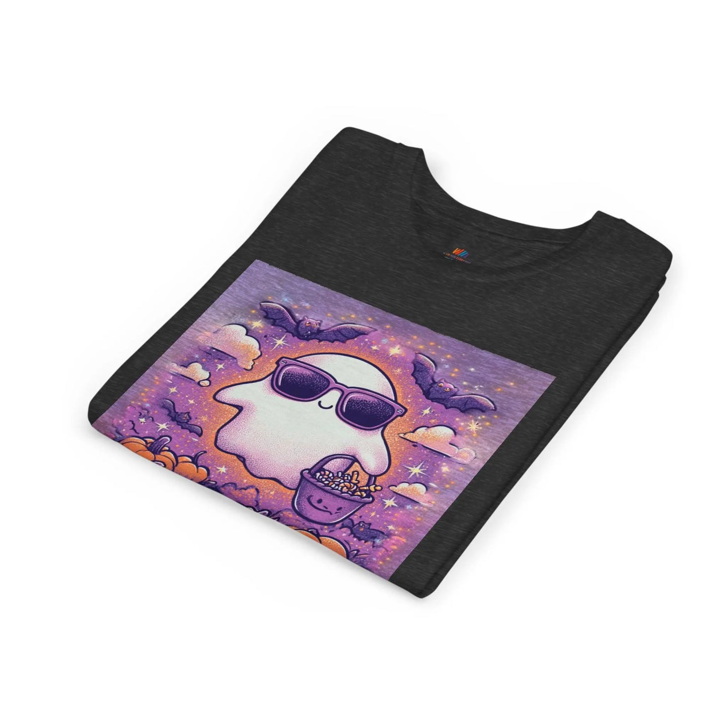 Adorable Ghost Halloween Tee, Youth Short Sleeve T-Shirt Printify