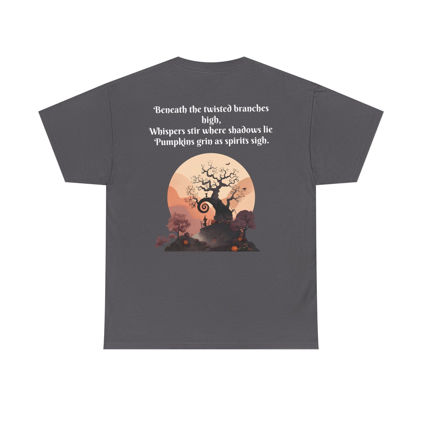 Spooky Sunset Tee, Halloween Shirt, Fall Apparel, Unisex Graphic Tee, Autumn Vibes, Cozy Casual Wear Printify