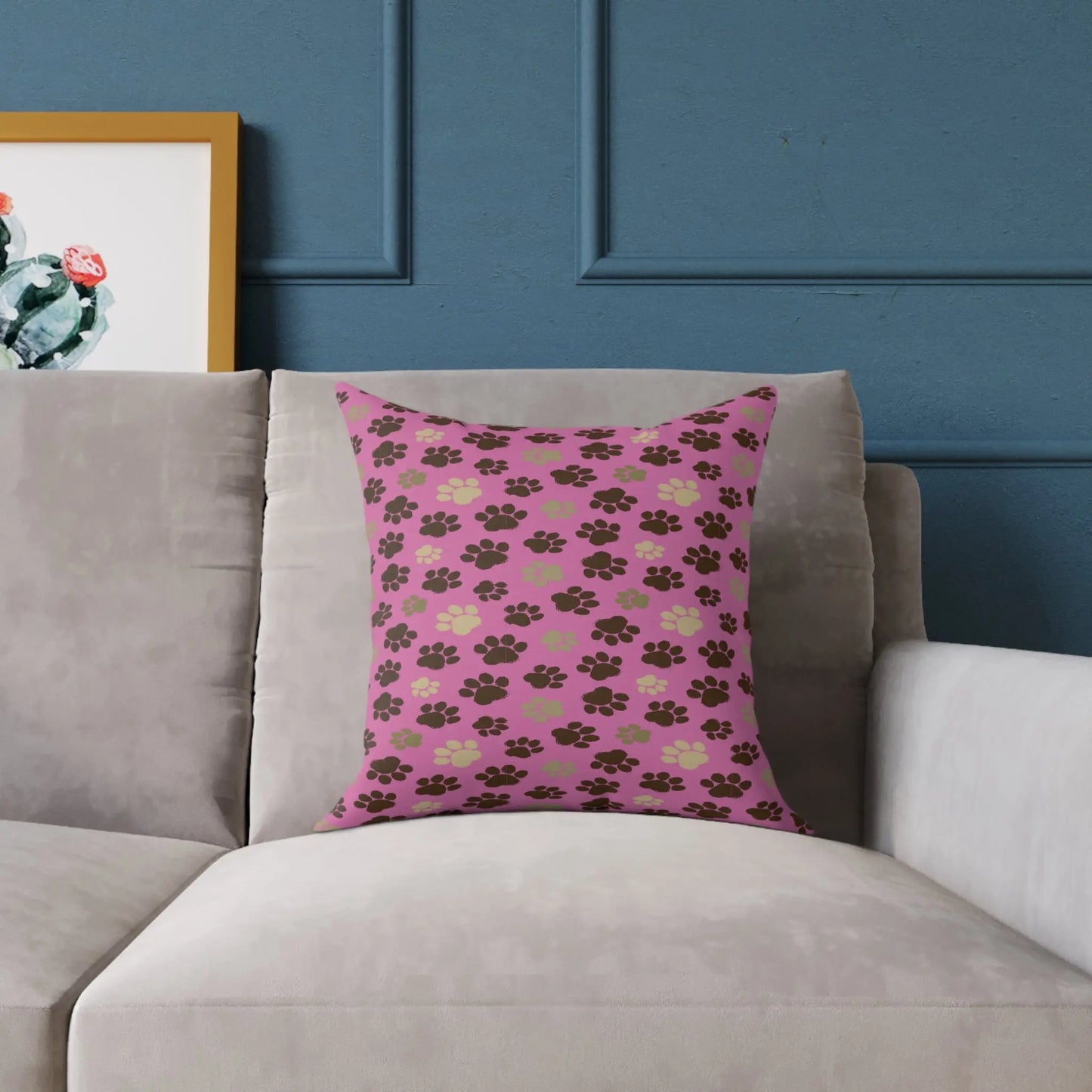 Cozy Pet-Themed Pillow, Cute Home Décor, Gift for Animal Lovers, Dog/Cat Bed Accessory, Valentine's Day/Celebration Printify