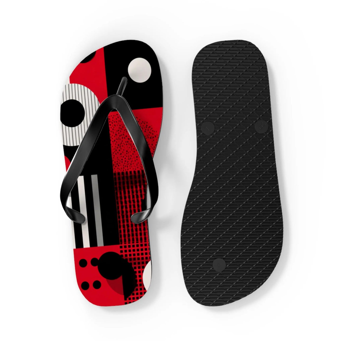 Flip Flops Ladybug Color inspired Geometric Patterns Printify