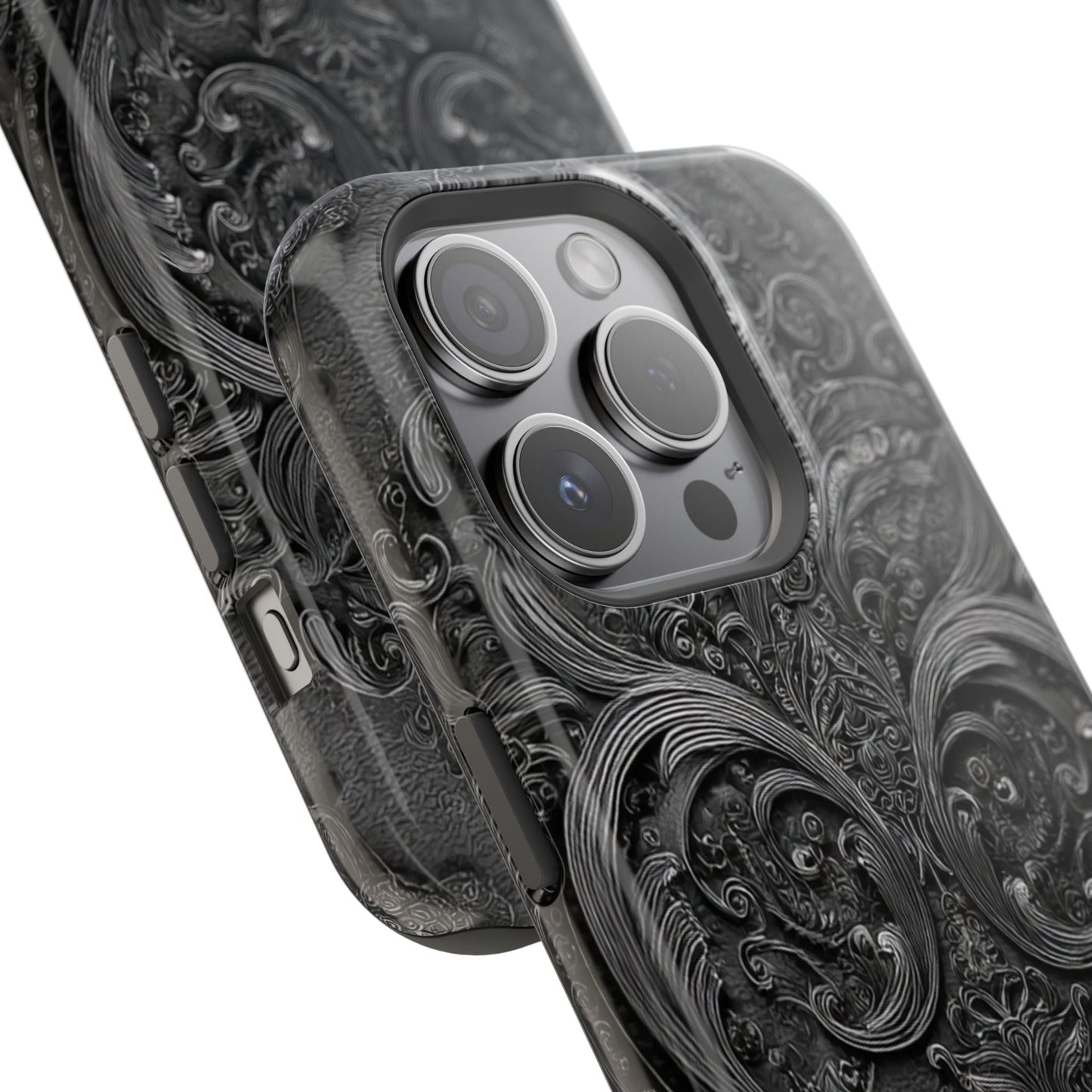 Phone Cases - Elegant Vintage Black Lace Design Printify