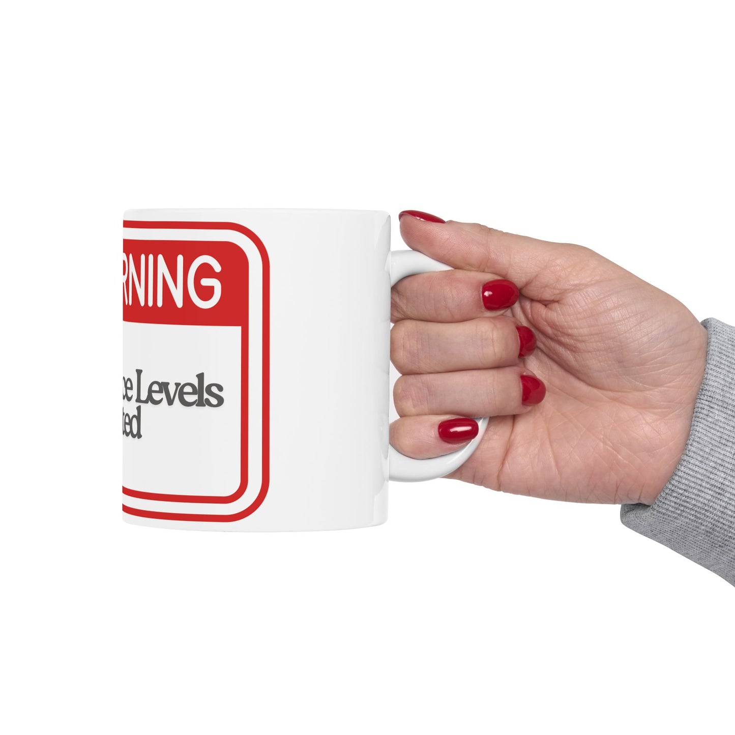 Warning Mug: Low Patience Levels Detected', Fun Coffee Cup, Gift for Coworkers, Office Humor, Birthday Present