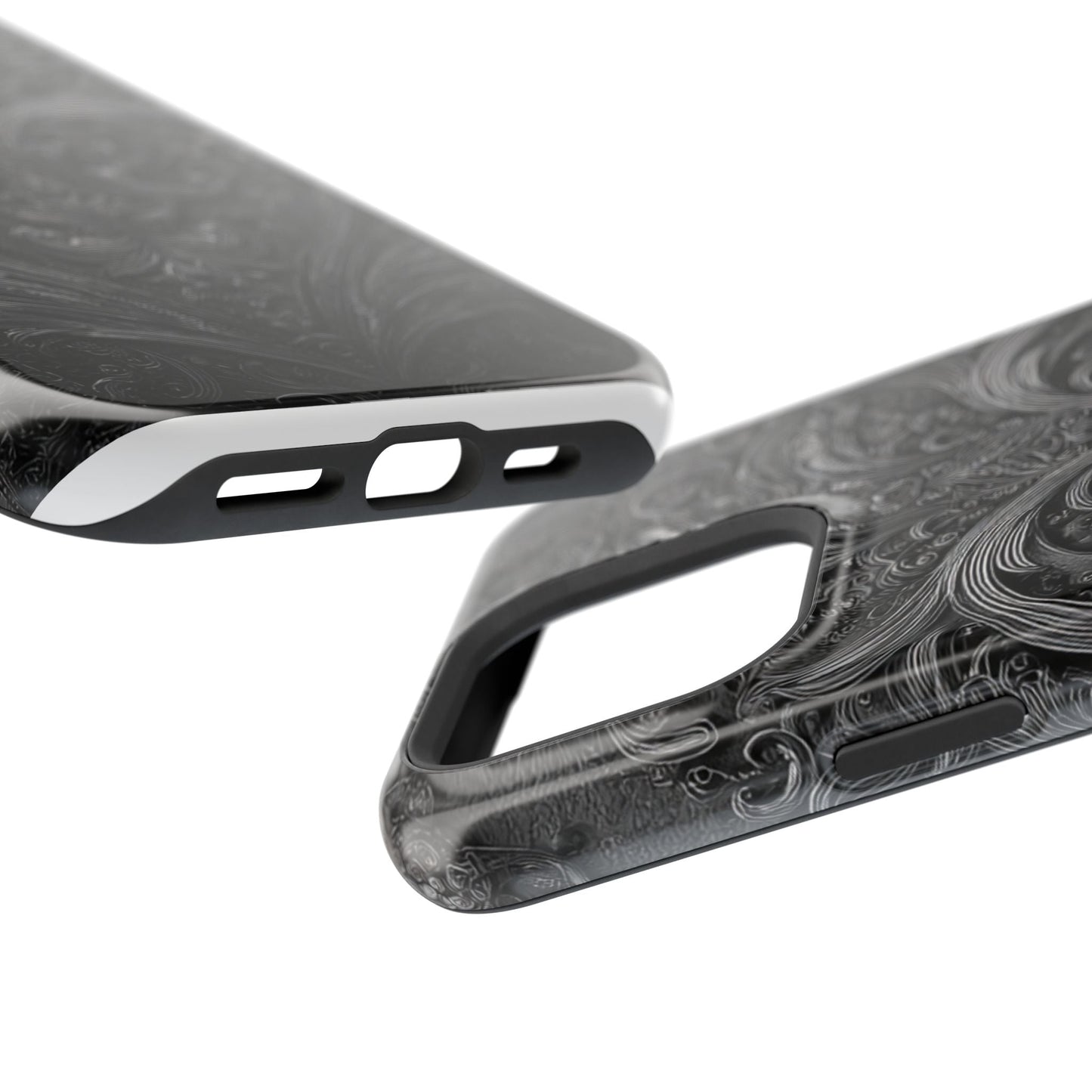 Phone Cases - Elegant Vintage Black Lace Design Printify