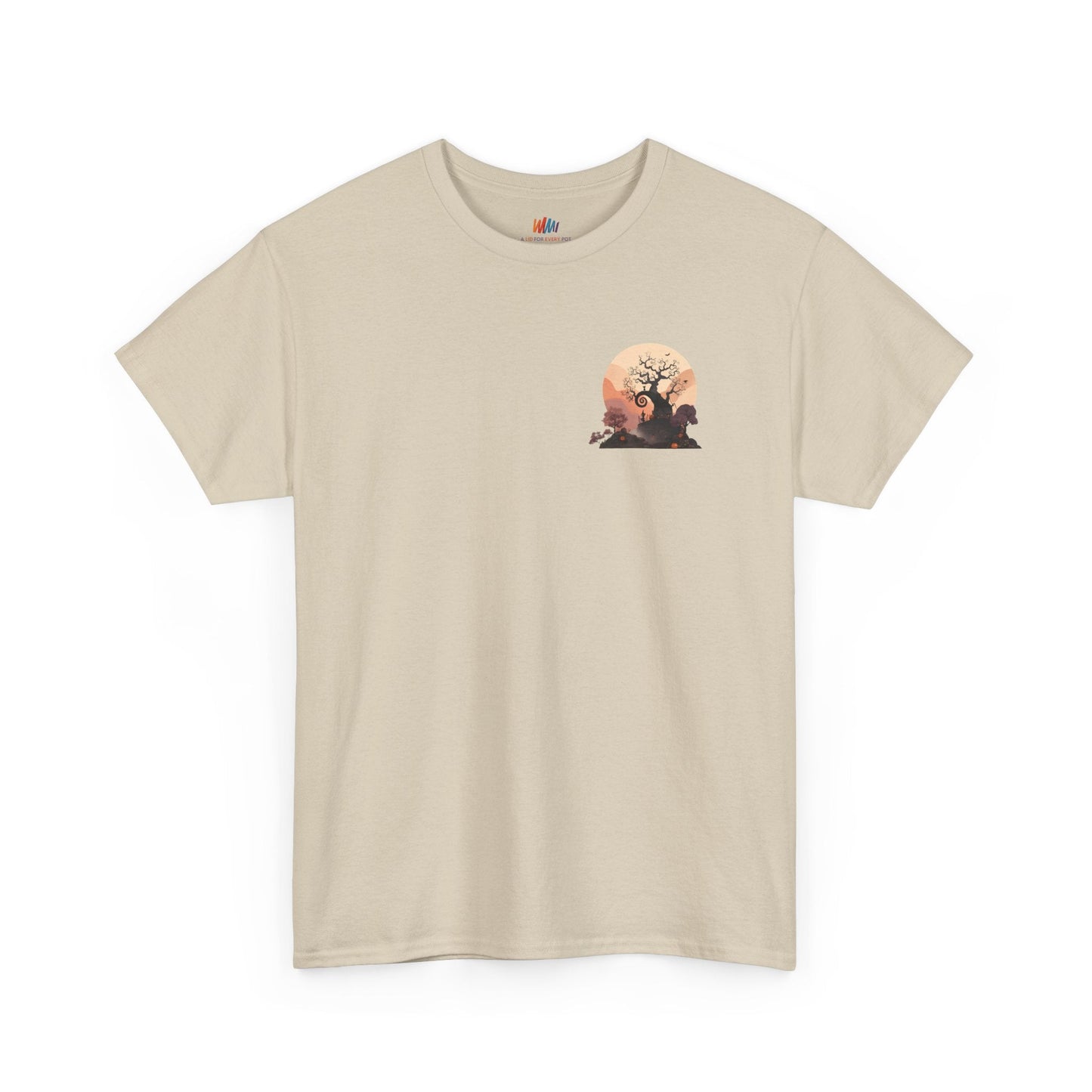 Spooky Sunset Tee, Halloween Shirt, Fall Apparel, Unisex Graphic Tee, Autumn Vibes, Cozy Casual Wear Printify