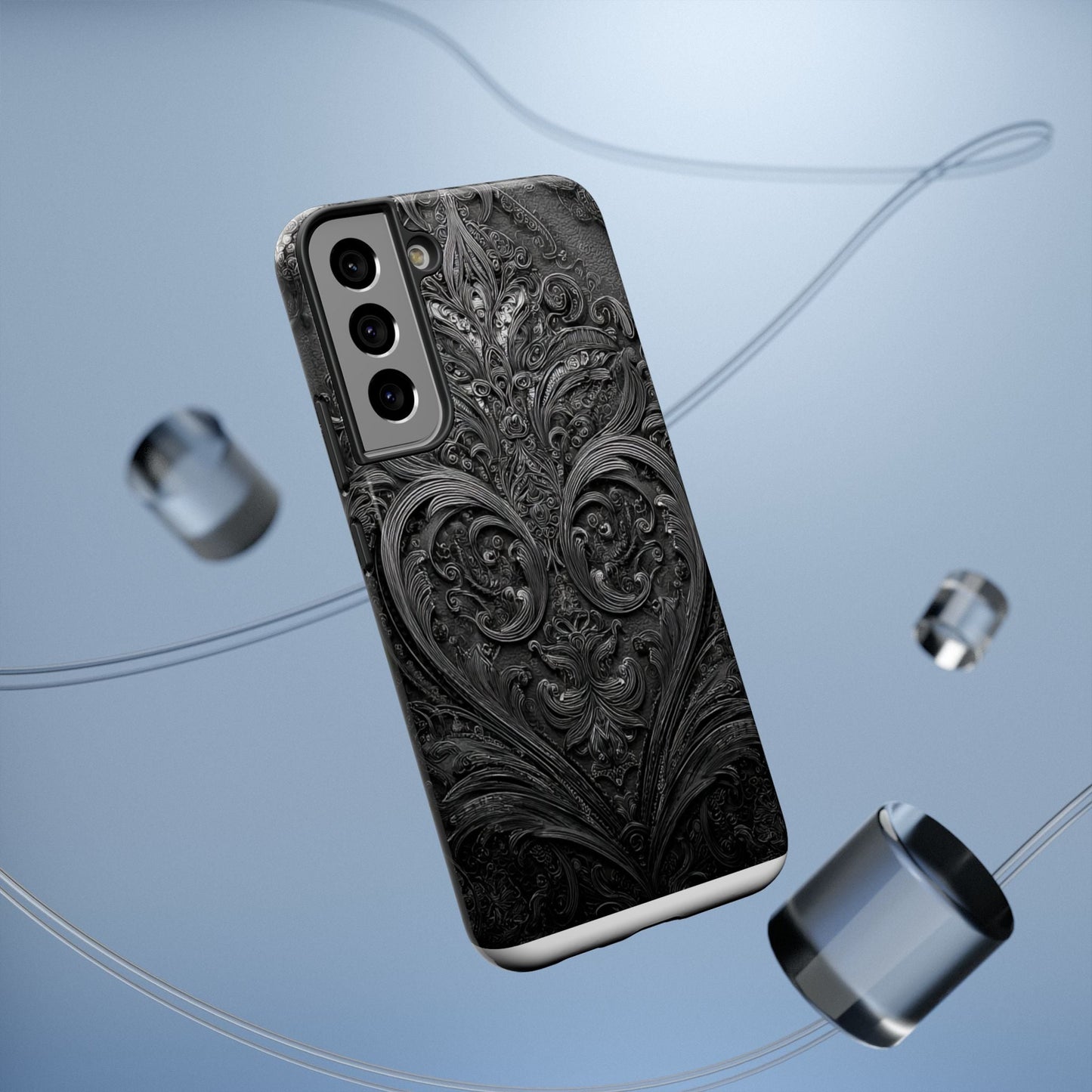 Phone Cases - Elegant Vintage Black Lace Design Printify