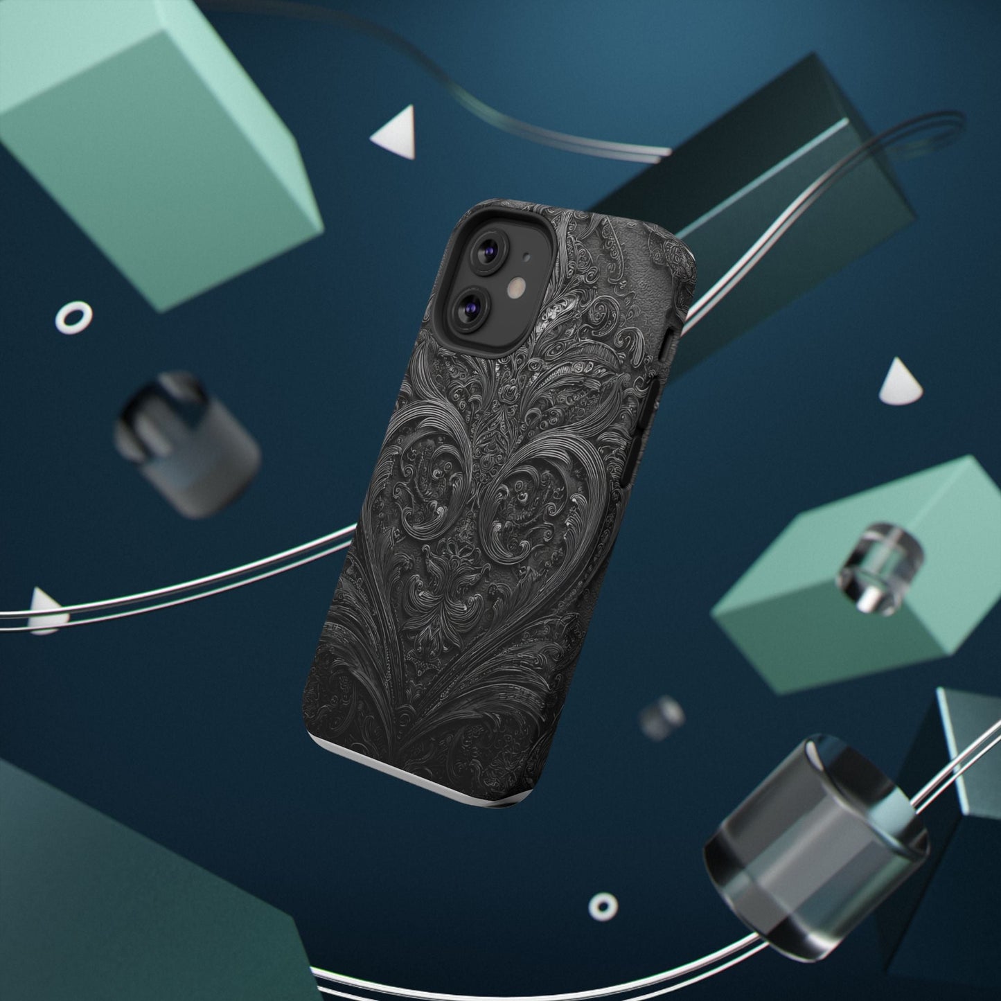 Phone Cases - Elegant Vintage Black Lace Design Printify