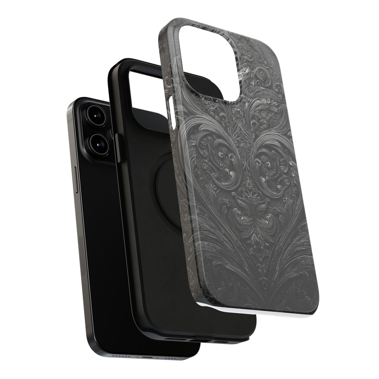 Phone Cases - Elegant Vintage Black Lace Design Printify