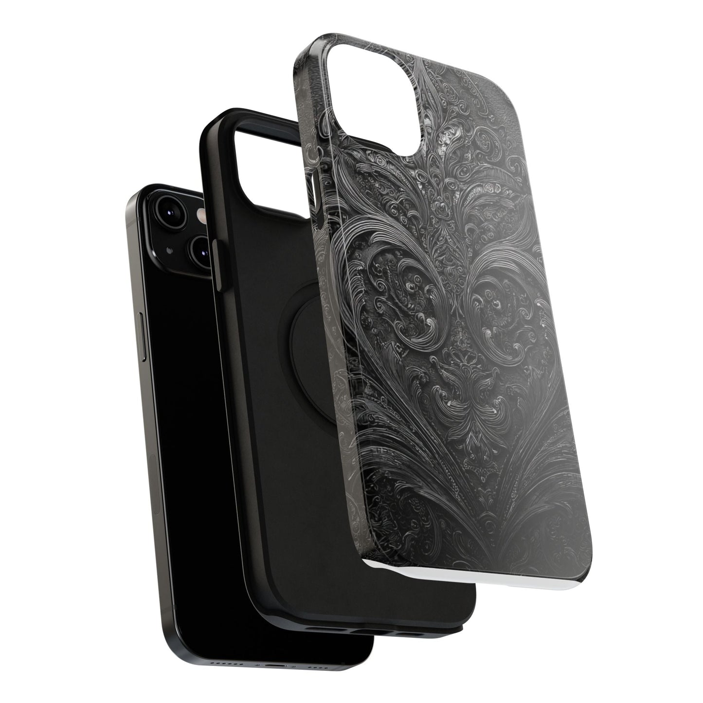 Phone Cases - Elegant Vintage Black Lace Design Printify