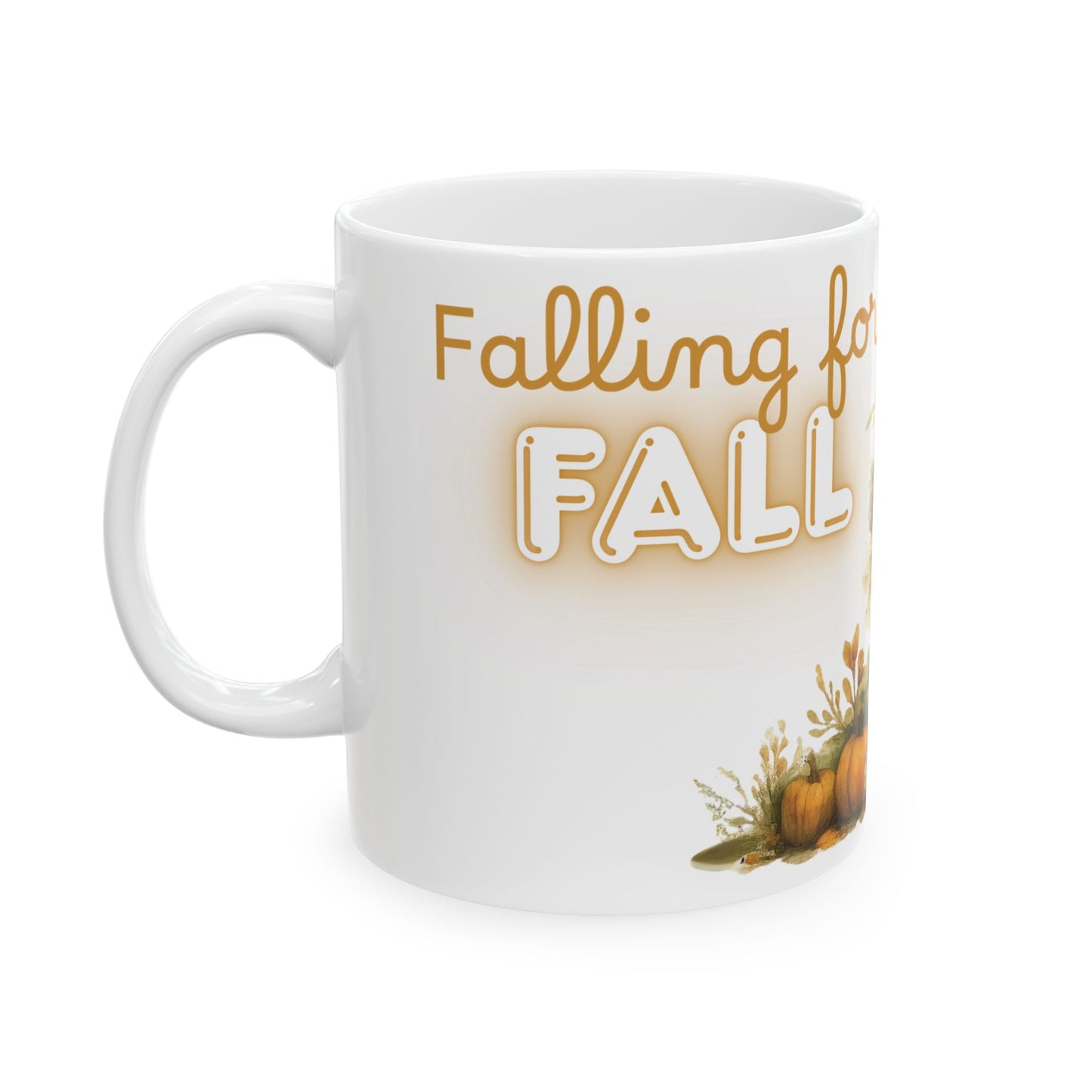 Falling for Fall Mug Cozy Autumn Witch Pumpkins and Sunflowers Coffee Cup