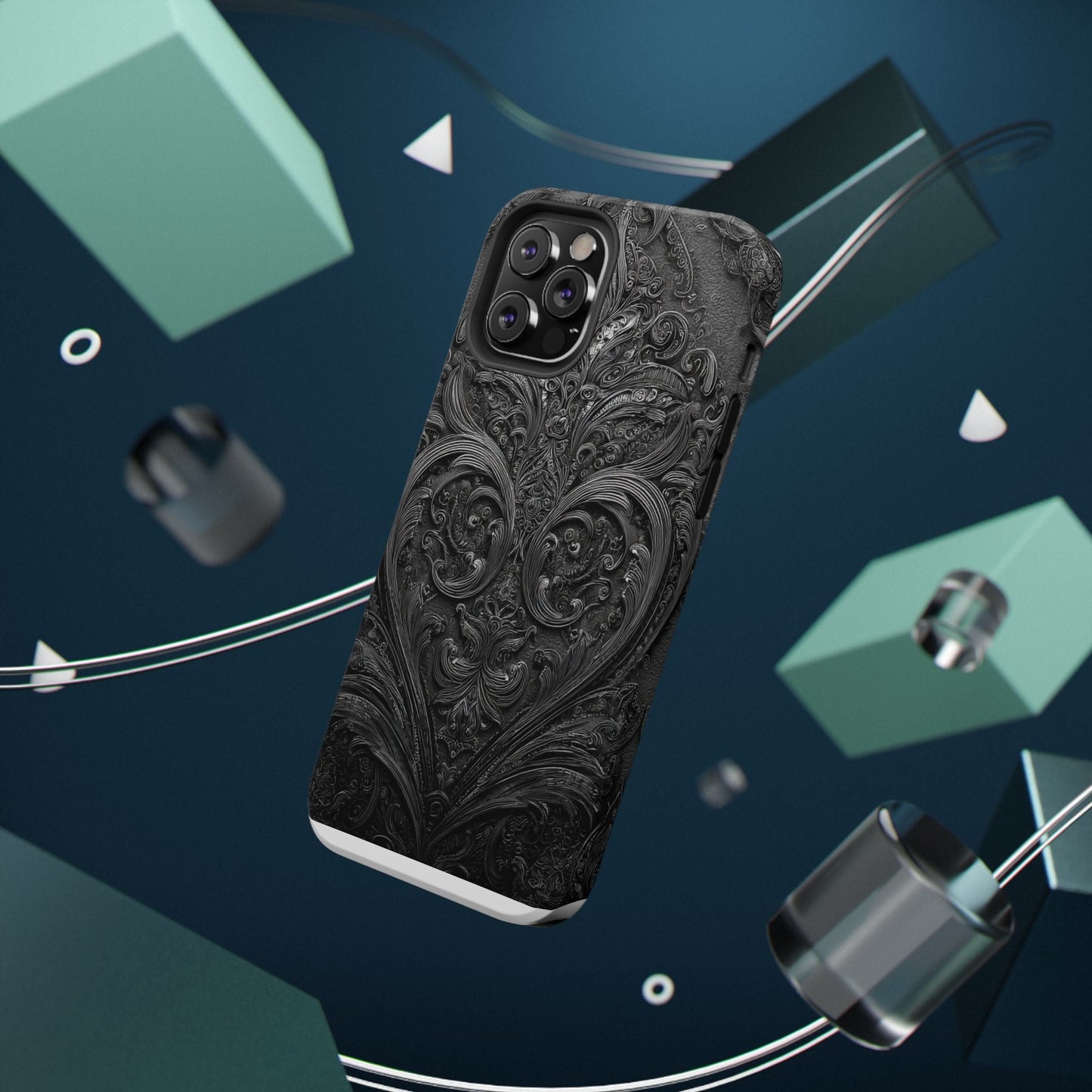 Phone Cases - Elegant Vintage Black Lace Design Printify