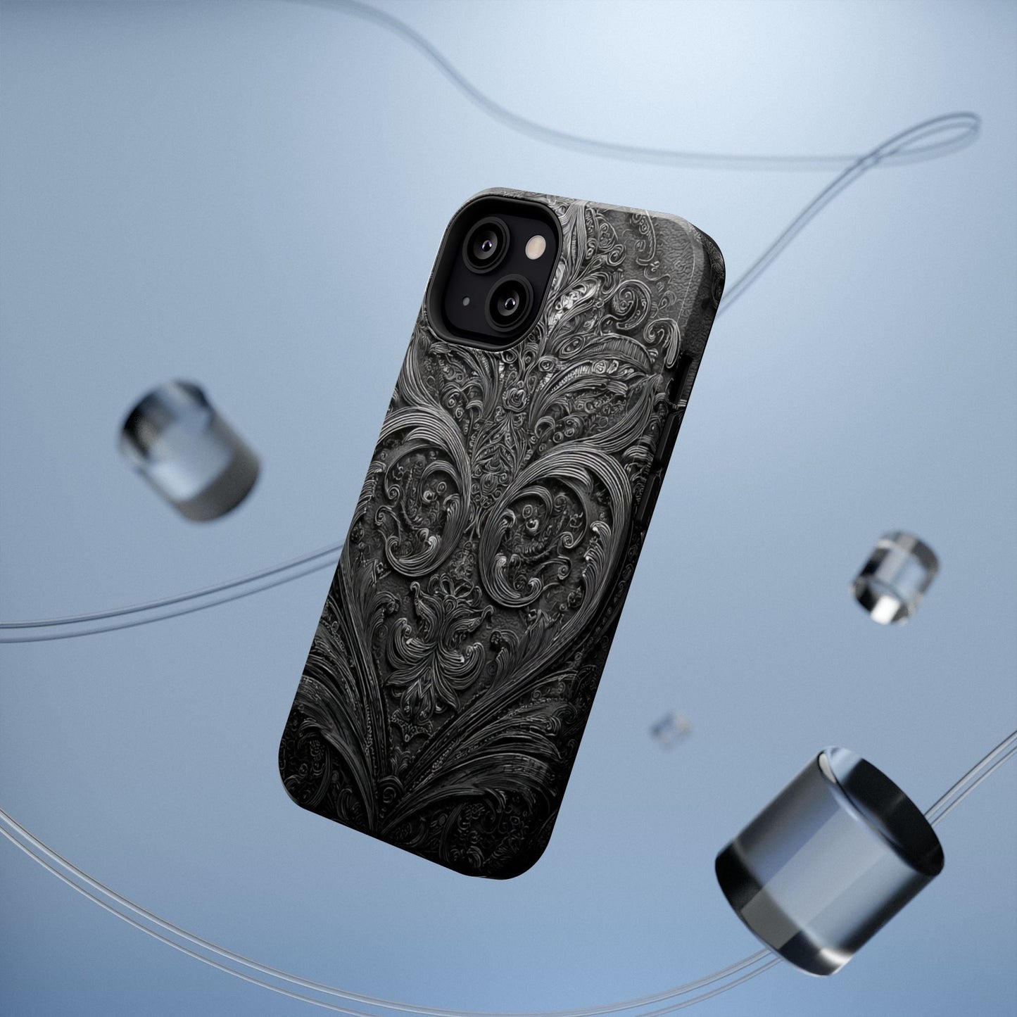 Phone Cases - Elegant Vintage Black Lace Design Printify