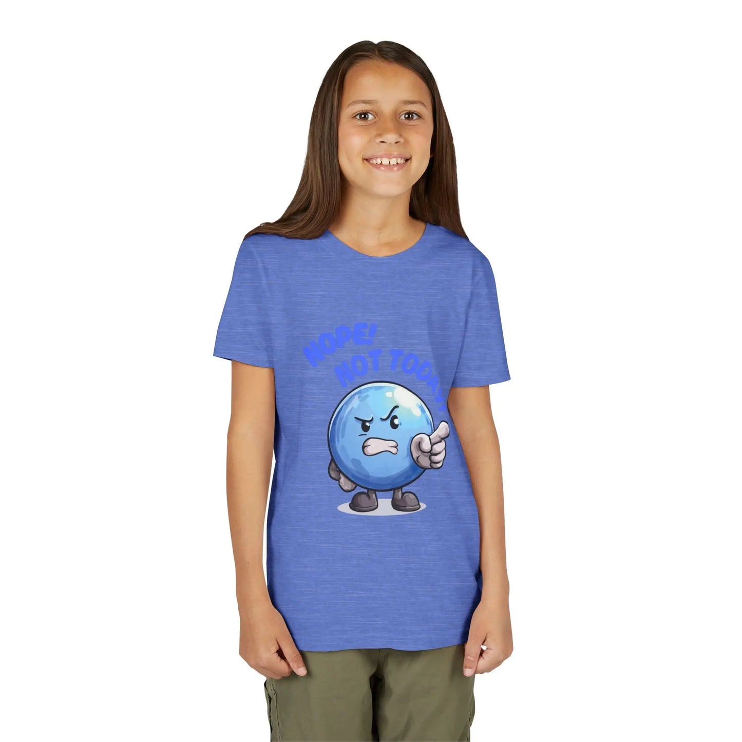 Funny Emoji Nope Not Today Youth Tee Printify