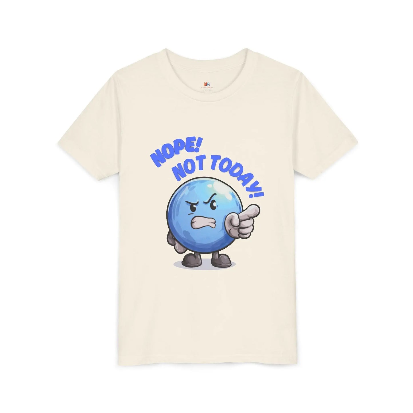 Funny Emoji Nope Not Today Youth Tee Printify
