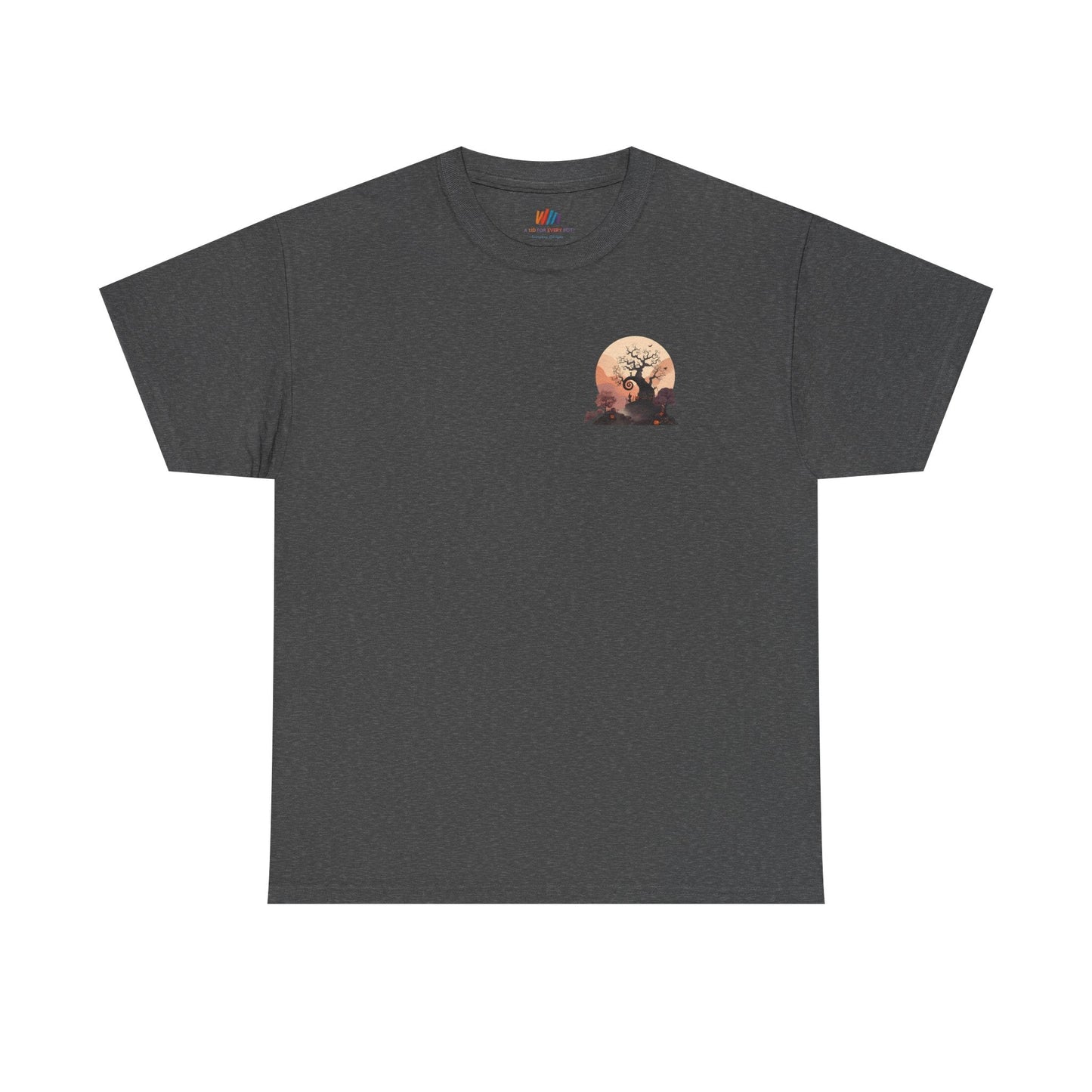Spooky Sunset Tee, Halloween Shirt, Fall Apparel, Unisex Graphic Tee, Autumn Vibes, Cozy Casual Wear Printify
